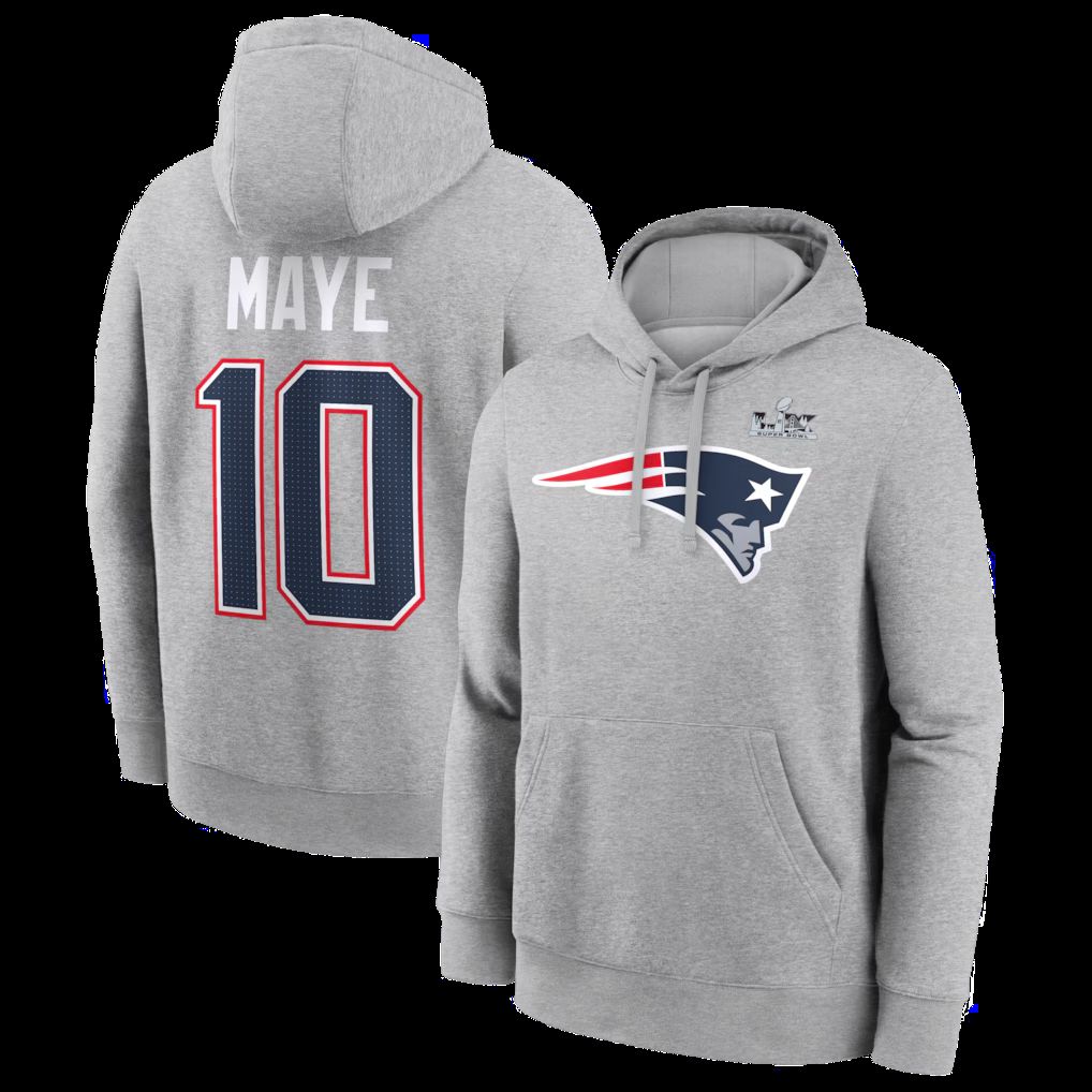 Men 2026 NFL New England Patriots hoodie grey 0017